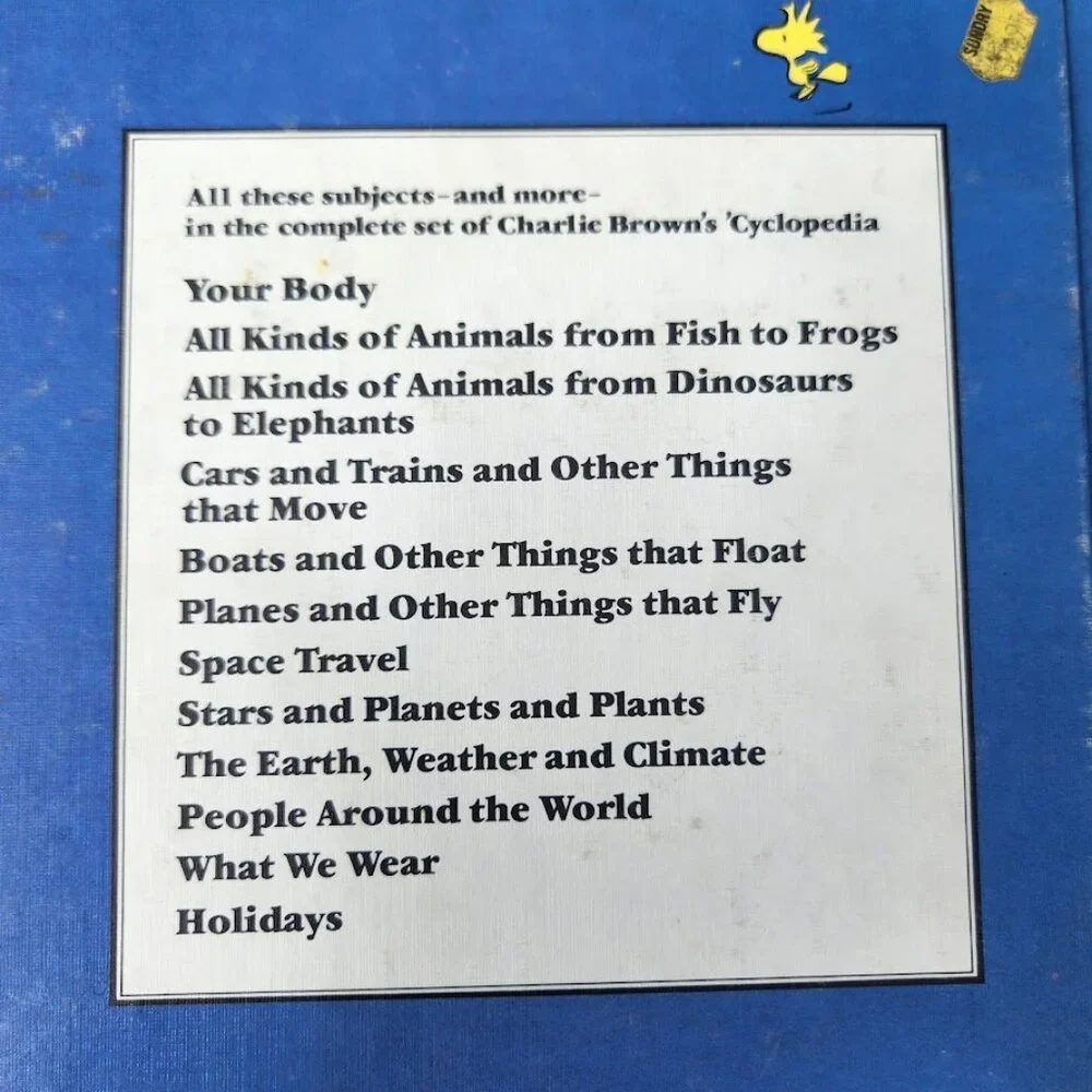 Charlie Brown's Cyclopeida Snoopy Encyclopedia Stars Planets Animals Dinosaurs V